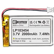 EEMB lithium polymer 3.7v 2000mah 103454 lipo rechargeable battery pack 1 Count (Pack of 1)