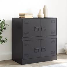 Stål Skænke vidaXL Black 67x39x73 cm Steel Sideboard