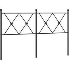 Metall Sänggavlar vidaXL Metal Black 140 cm Headboard