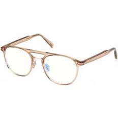 Tom Ford Herr Glasögon & Läsglasögon Tom Ford FT5982-B Shiny Light Brown Optical Bags
