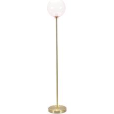 Glass Floor Lamps ValueLights Frenchie Pink Tinted Globe 150 x 25 x 25 cm Floor Lamp