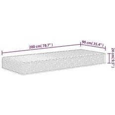 90cm Resårbottnar vidaXL Foam Mattress Medium Soft 90x200 cm Coil Spring Matress