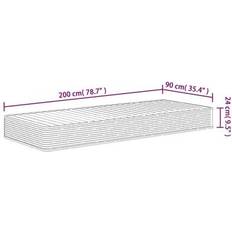 Taschenfederkernmatratzen vidaXL Matratze Schaumstoff Mittelweich 90x200 cm Taschenfederkernmatratze