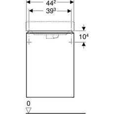 Mobiliers de Salle de Bain Geberit Smyle Square Handwaschbecken 500350 442 x 617 x 356 mm