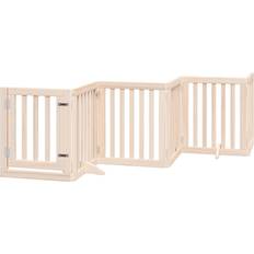 vidaXL Dog Gate With Door Foldable Pet Gate 50 x 60 x 2 cm 6 Pcs