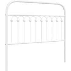 vidaXL Metal Black 100 cm H x 112 cm W x 3 cm D Headboard