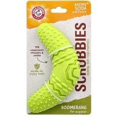 Arm & Hammer Scrubbies Boomerang Chew Toy with Baking Soda - Durable Teething Toy with Unique Shape for Fetch & Chew