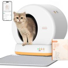 Meowant Automatic Cat Litter Box Includes Trash Bags, Yellow