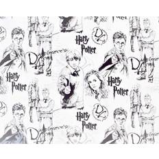 Harry Potter Fabrics Harry Potter The Mystery Of Magic 1 Yard x 44" in Black On White Cotton Fabric Fabrics