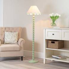 Blue Floor Lamps & Ground Lighting ValueLights Sage Green Bobbin 144 cm H x 39 cm W x 39 cm D Floor Lamp