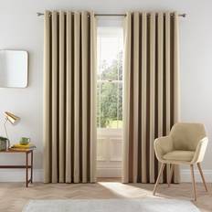 Eden Lined Curtains 66" x 90" - Cream
