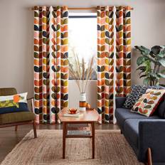 Orla Kiely Curtains & Accessories Orla Kiely Multi Stem Eyelet Curtains 229 x 274 cm - Orange