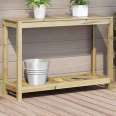vidaXL Plantebord Med Hylde 108x35x75 Cm Imprægneret Fyrretræ Konsolbord