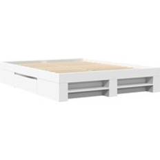 vidaXL Bed Frame Without Mattress White 160x200 cm Engineered Wood