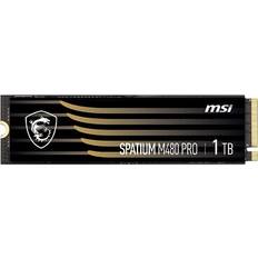 MSI Kiintolevyt MSI Spatium M480 PRO SSD 1TB Ilman jäähdytyssiiliä M.2 2280 PCIe 4.0