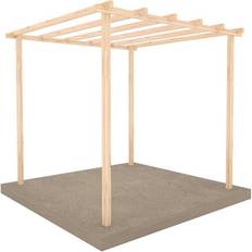 Shire Ivy Pergola Kit 240 cm W x 240 cm D Solid Wood Garden Pergola in Natural