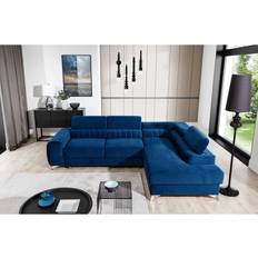 Corner Sofas - Metal Ivy Bronx Aimantas Dark Blue Sofa 275cm 3 Seater