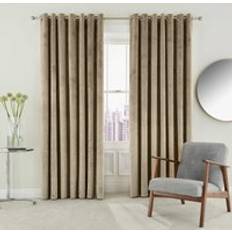 Escala Lined Curtains 66" x 54" - Sand