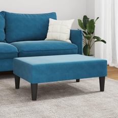 Sammet Fotpallar vidaXL Blå 77x55x31 cm Sammet Fotpall