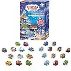 Tåget Thomas Adventskalendrar Thomas & Friends Thomas & Friends MINIS Advent Calendar 2024, Christmas Gift, 24 Miniature Toy Trains and Vehicles for Kids Ages 3 Years, HWB49