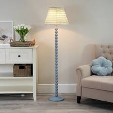 Pink Floor Lamps ValueLights Bobbins Pink Aztec Shade Powder Blue LED 149 cm H x 40 cm W x 40 cm D Floor Lamp