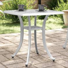 Aluminium Garden Table vidaXL Garden Table Bronze 53x53x53 cm Cast Aluminium White