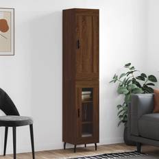 Braun Sideboards vidaXL Highboard Brown Oak 34.5x34x180 cm Engineered Wood Sideboard