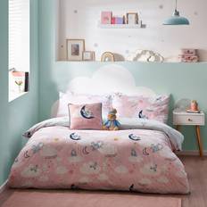 Peter Rabbit Arshavir 144 TC Reversible Set - (150 cm W x 120 cm L) Duvet Cover Pink