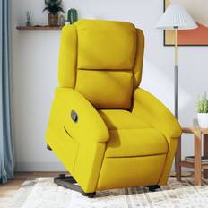 vidaXL Reclinerfåtölj Med Uppresningshjälp Gul Sammet Fåtölj