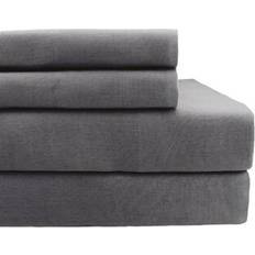 Avia Linen Set - Dark (Queen) Bed Sheet Gray