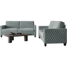 CraftPorch Luxury Velvet 2-Piece Upholstered Living Room Set 28.17 x 73.48 x 33.69 in H Sofa 2 Seater