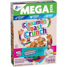 Cereals, Oatmeals & Mueslis Cinnamon Toast Crunch Breakfast Cereal, Crispy Mega Size, 27 oz 27oz