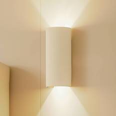 Lindby Wandleuchte Colja Rund 30.5 cm Gips Weiß Wandlampe