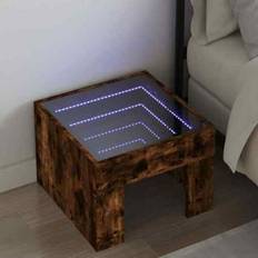 vidaXL With Infinity LED Nightstand 40x40x30 cm Bedside Table 40x40cm