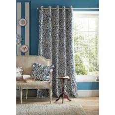 Cath Kidston Strawberry Garden Blackout Eyelet Curtain - Blue (229 cm Width x 229 cm Drop)