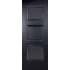 Doors LPD Amsterdam Primed Plus Black 3P Internal Fire 1981 x 762 mm x 44 mm Interior Door (x198.1cm)