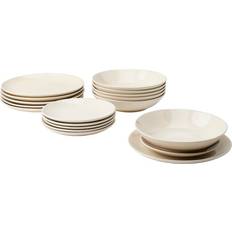 Ikea Färgklar Glossy Beige Teller-Set 18Stk.