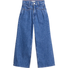 Tommy Hilfiger Girl's Straight Wide Leg Yoke Waist Jeans - Ltweightdenim