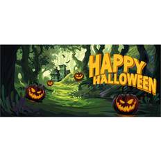 Multifarvet Klistermærker & Vægklistermærker Europalms Decals & Wall Decorations Haunted Forest Halloween Banner 400x180cm