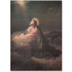 Wall Decorations Trademark Fine Art Christ In The Garden Of Gethsemane Print On Wrapped Canvas 24.0 H x 18.0 W x 2.0 D - Multi Framed Art