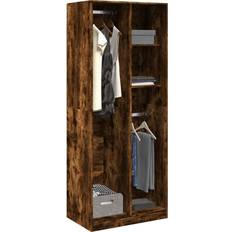 Marron Armoires vidaXL Garde-Robe Chêne Fumé 80 x 50 x 200 cm Armoire