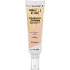 Max Factor Lyster/Skimmer Foundations Max Factor Miracle Pure Skin-Improving Foundation 32 Light Beige SPF30 For Women, 30 ml