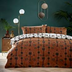 Textiles Desert Monkey Double Amber Set - Multi Duvet Cover Brown, Multicolour