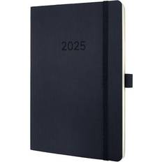 Bürobedarf Sigel Buchkalender Conceptum 2025 1W/2S Schwarz 21x13.5 cm