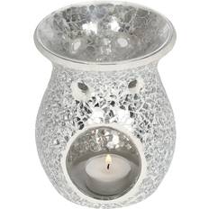 Wax Melt Something Different Silver Crackle Oil Burner H14 Cm - One Size Wax Melt