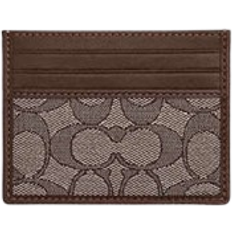 Coach Slim Id Card Case In Signature Jacquard - Non Leather/Oak/Maple