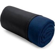 BasicPlus Fleecetæppe Med Cover Navy Tæppe Blå