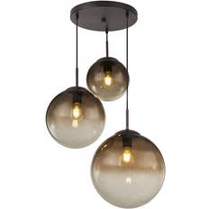 Globo Lighting Varus Glass Brown/Amber Pendant Lamp 51cm