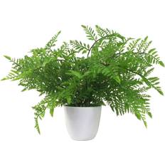 Silver Artificial Plants Leaf Fern 30 cm Potted Display - Green Artificial Plant