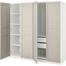 IKEA PAX / FLISBERGET White/Light Beige Kleiderschrank 200x201.2cm